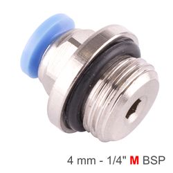 Pu Fitting Str. Stud W/o-ring 4mm-1/4